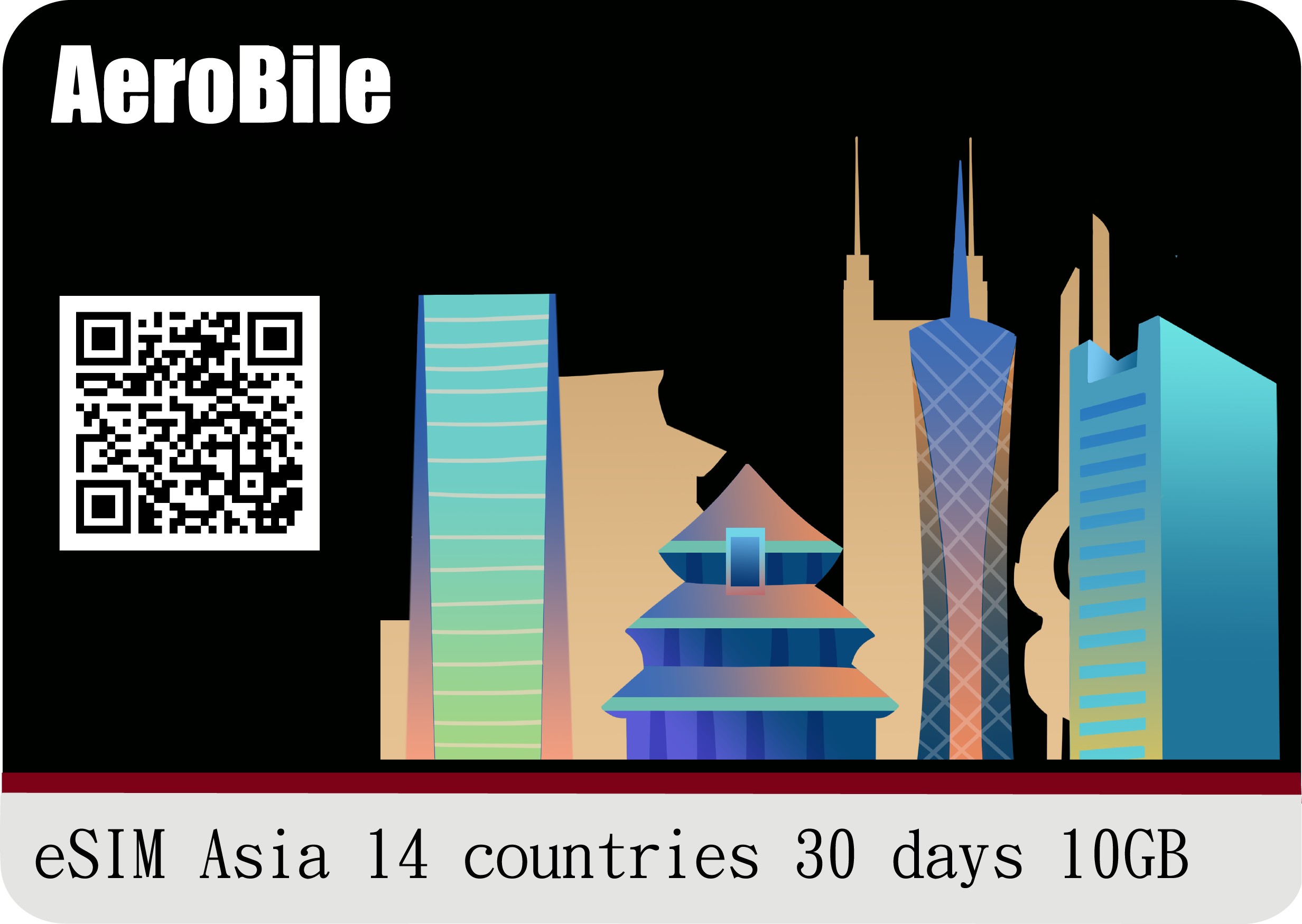 eSIM Asia 14 countries 30 days 10GB